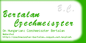 bertalan czechmeiszter business card